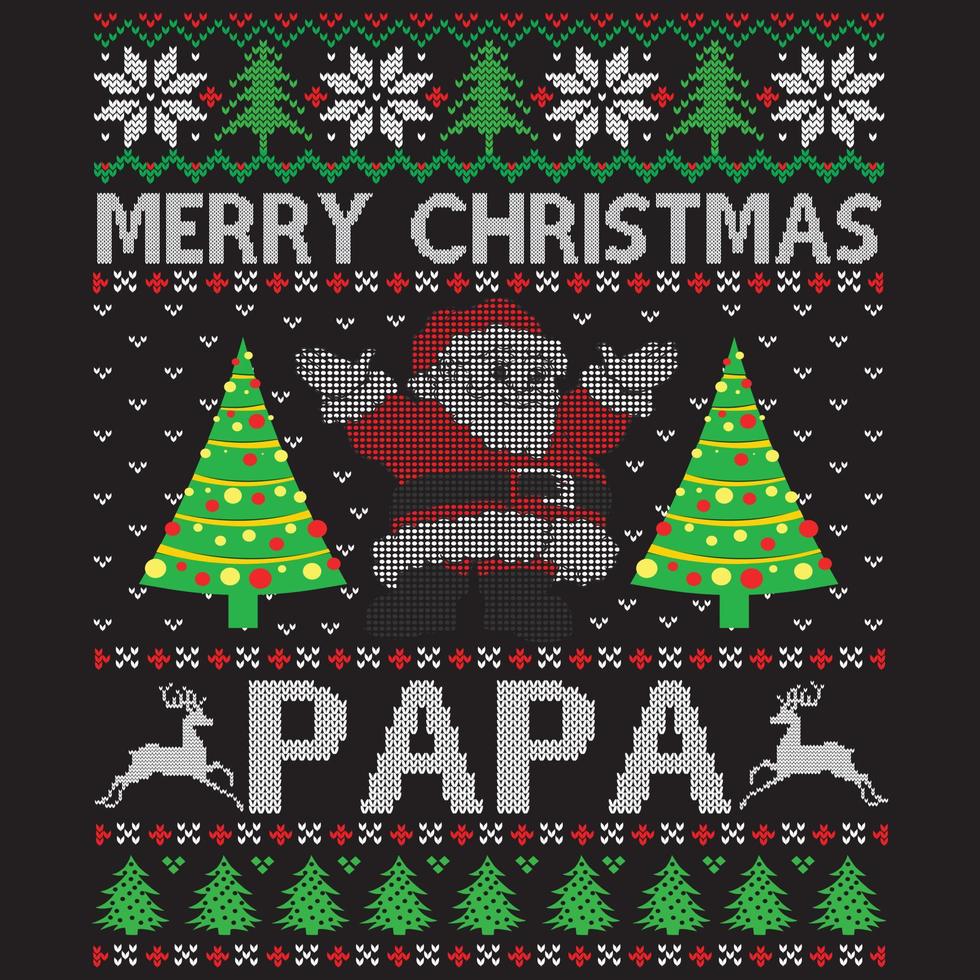 merry Christmas papa vector