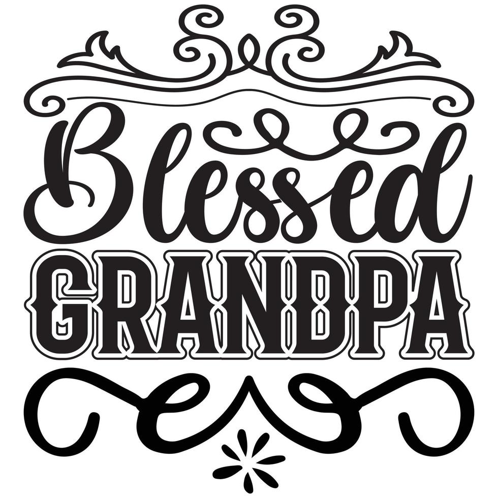 blessed grandpa design vector