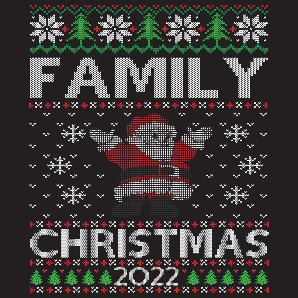 family Christmas 2022 vector