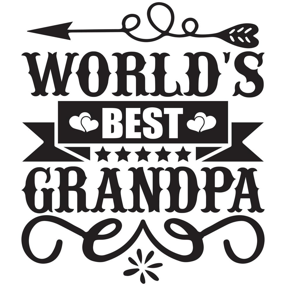 world's best grandpa vector