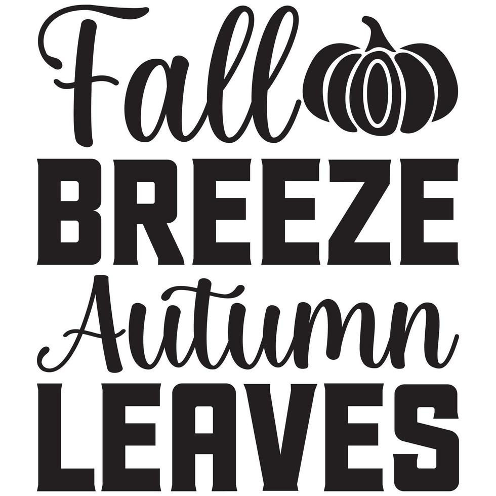 fall breeze autumn leaves vector