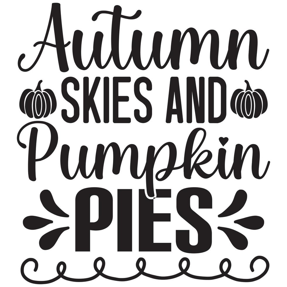 autumn skies and pumpkin pies 14836948 Vector Art at Vecteezy