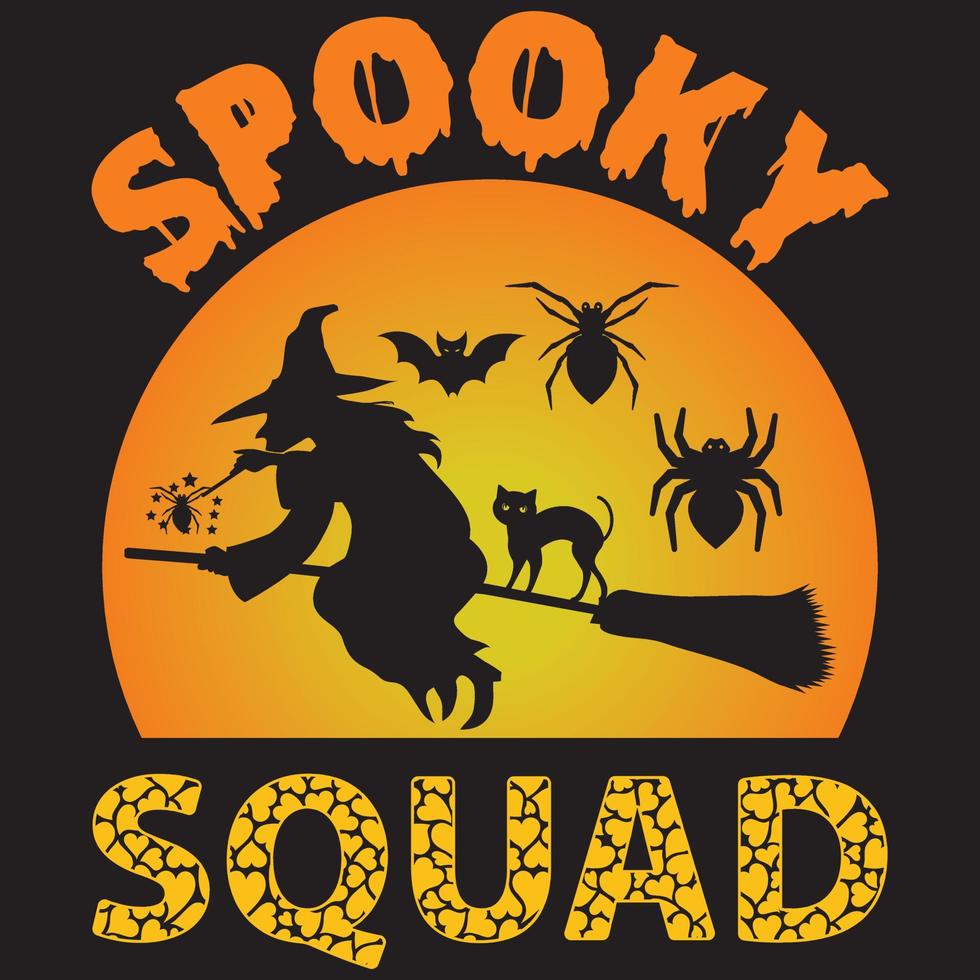 spooky squad design vector