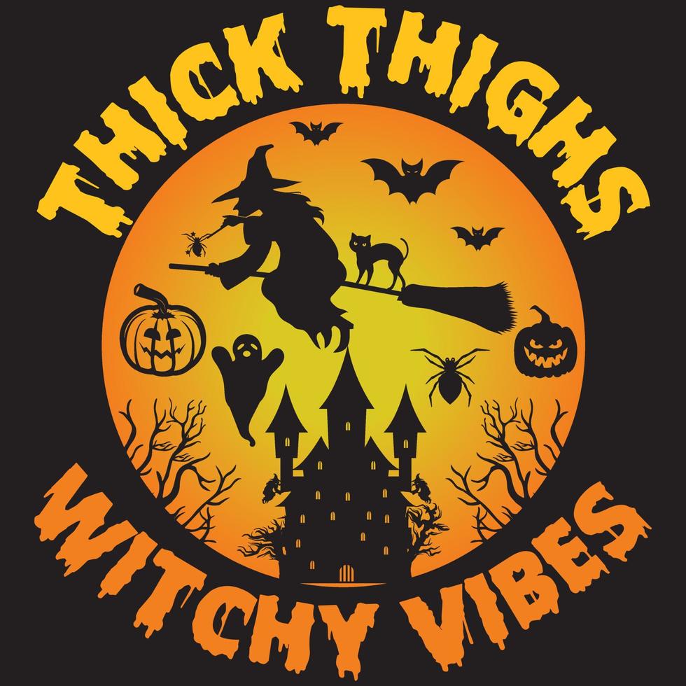 thick thighs witchy vibes 14837000 Vector Art at Vecteezy