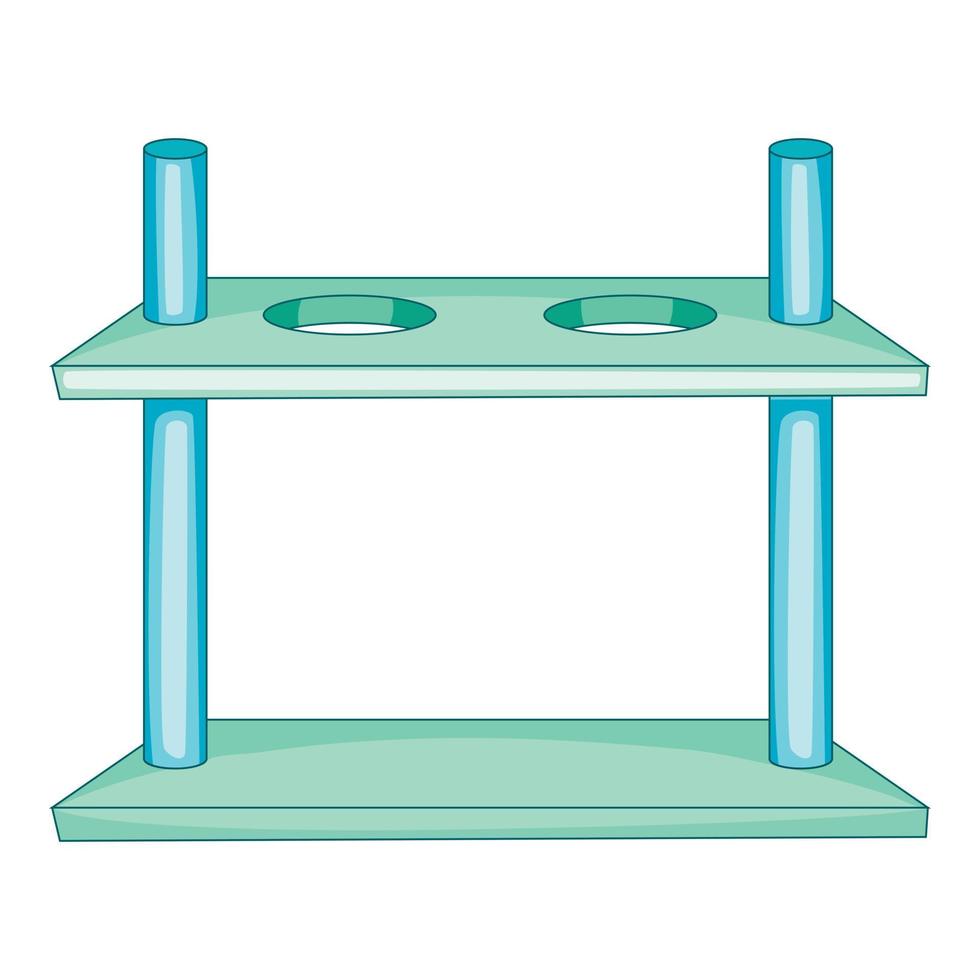 icono de soporte de laboratorio, estilo de dibujos animados vector