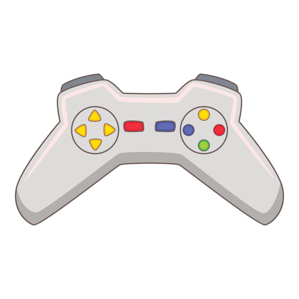 Video game controller icon, cartoon style vector