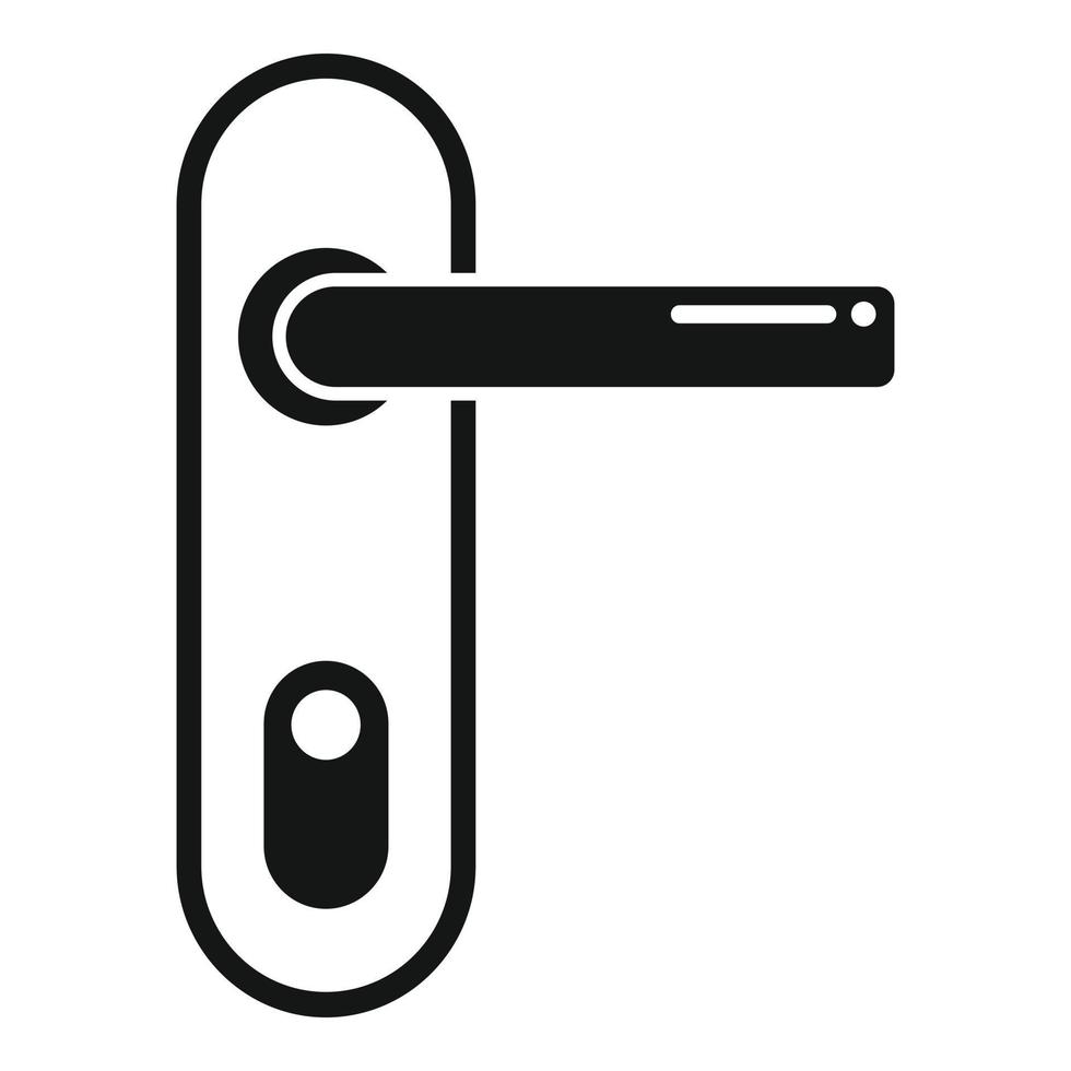 House door handle icon simple vector. Lock knob vector