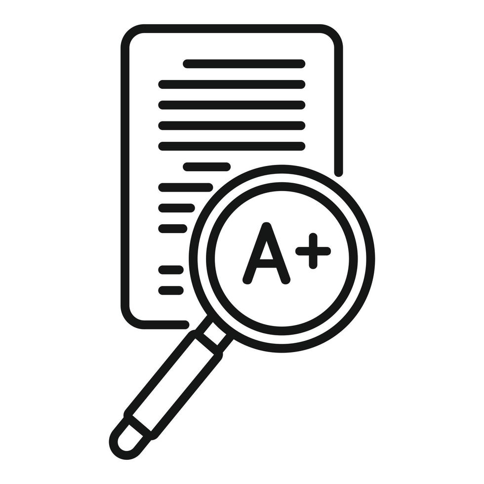 Test paper icon outline vector. Check form vector