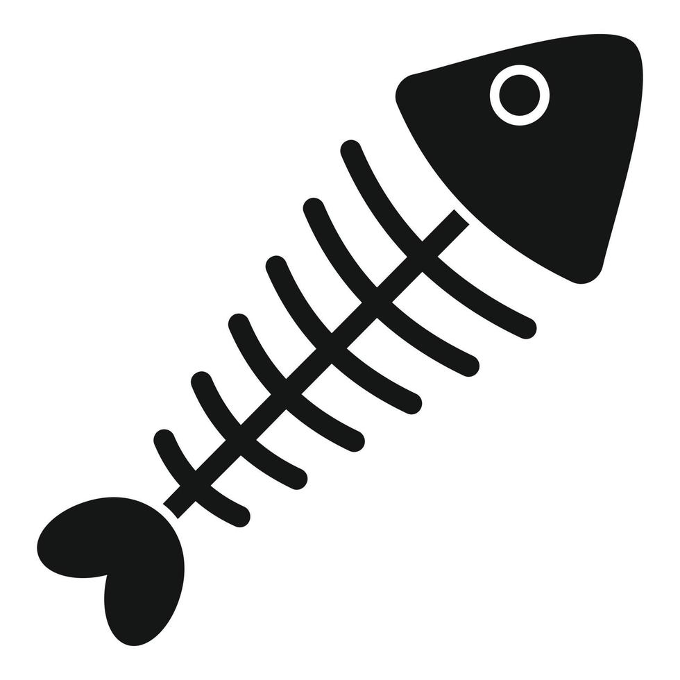 vector simple de icono de residuos de pescado. basura de comida