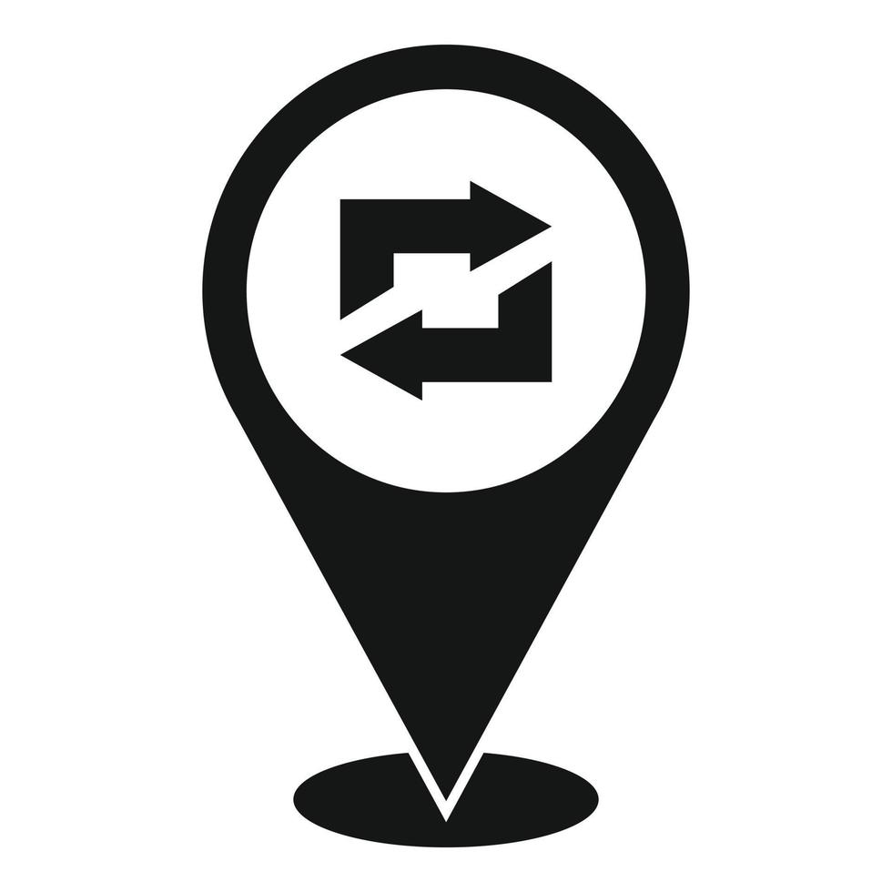 Repost location icon simple vector. Report chart vector
