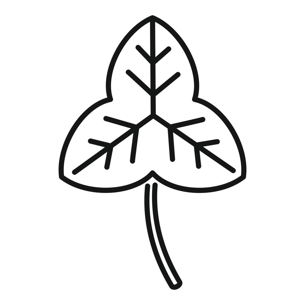 Ireland clover icon outline vector. Four leaf vector