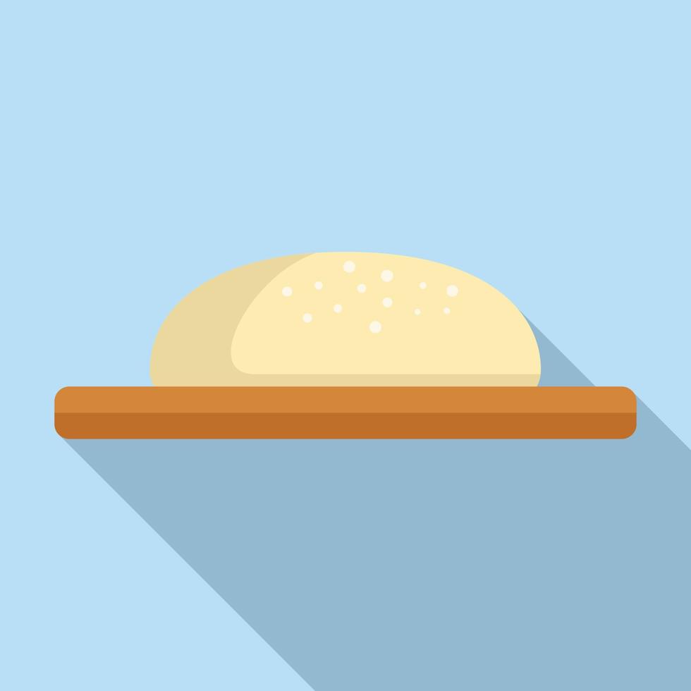 Shop dough icon flat vector. Pizza bread vector