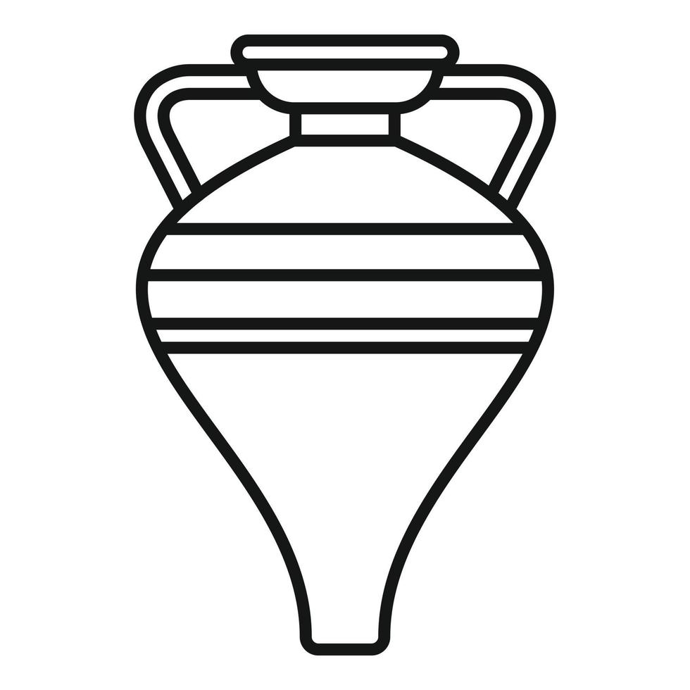 Amphora bottle icon outline vector. Vase pot vector