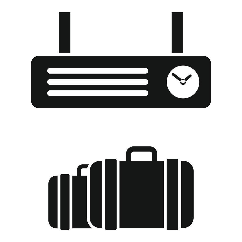 Train bag icon simple vector. Railway platform vector