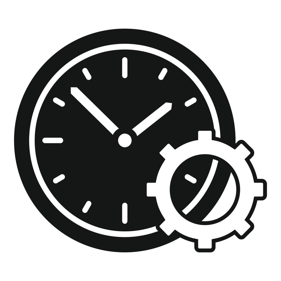 vector simple de icono de hora de oficina. trabajo flexible