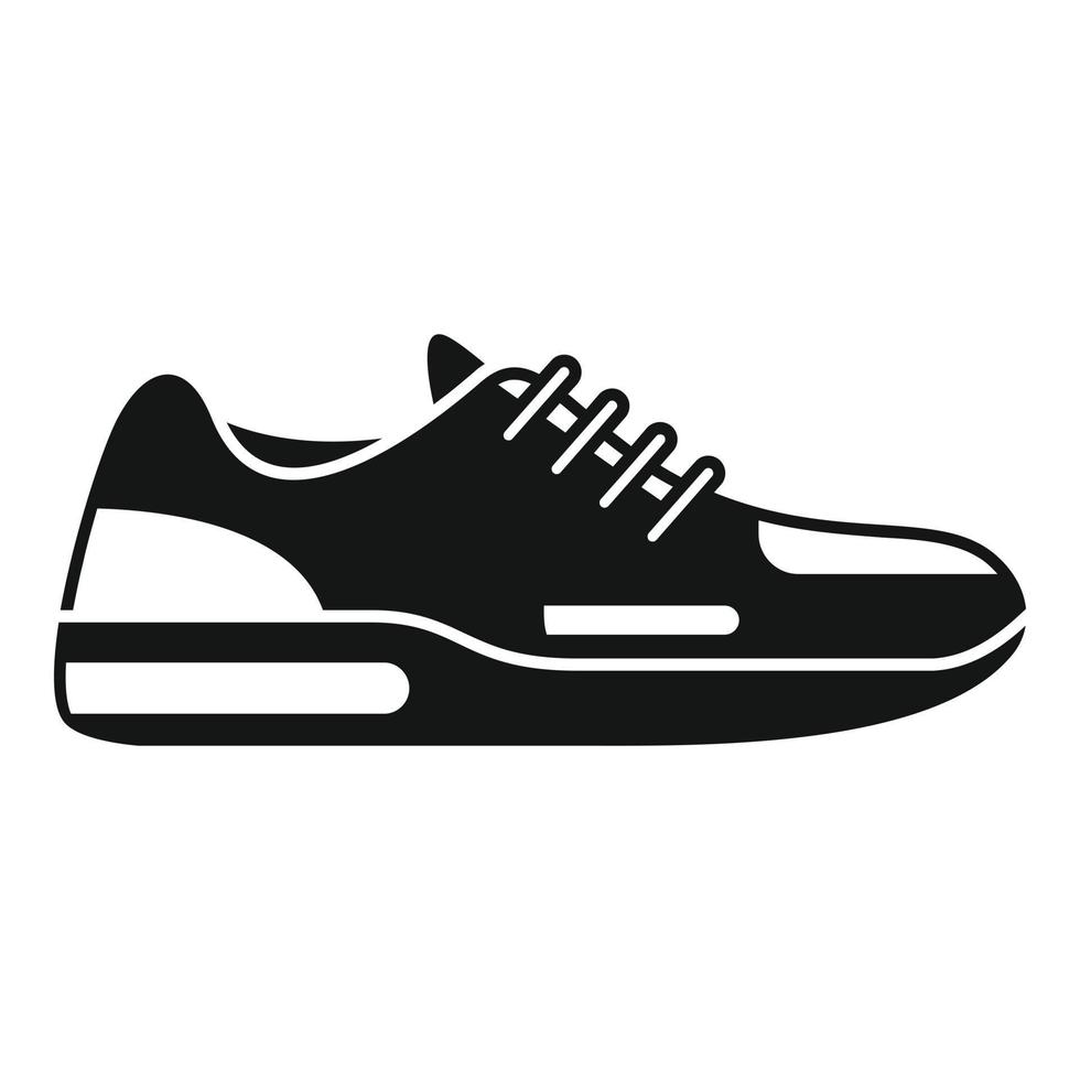 vector simple de icono de zapatillas de deporte de goma. zapato deportivo