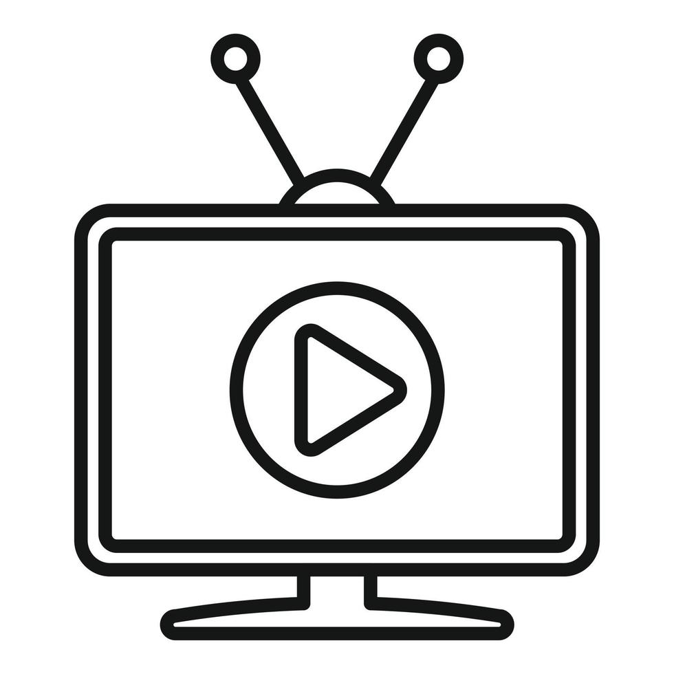 Tv person icon outline vector. Camera press vector