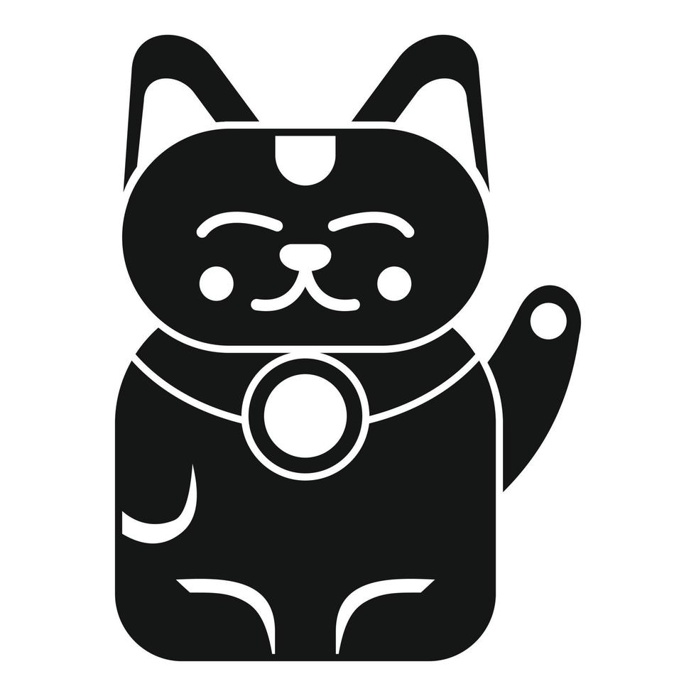 Neko lucky cat icon simple vector. Japan fortune vector