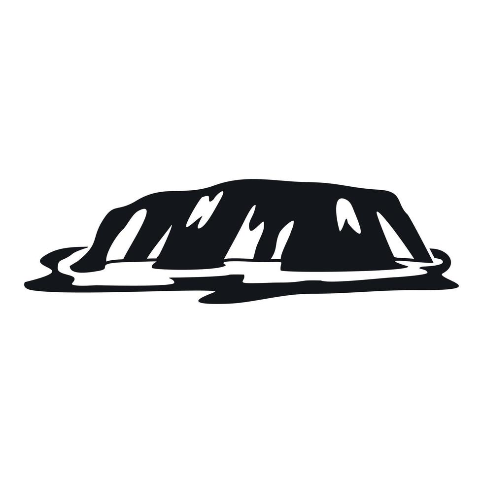 Cliff icon, simple style vector