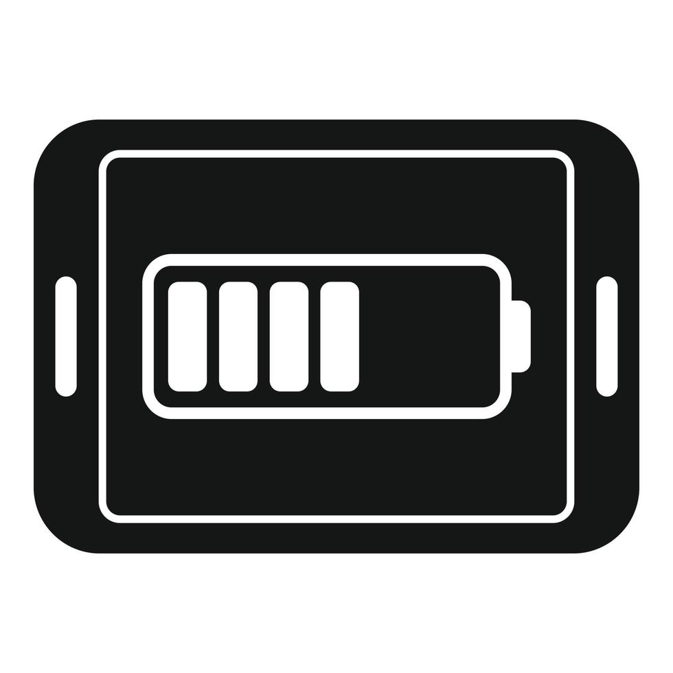 Tablet low battery icon simple vector. Mobile broken vector