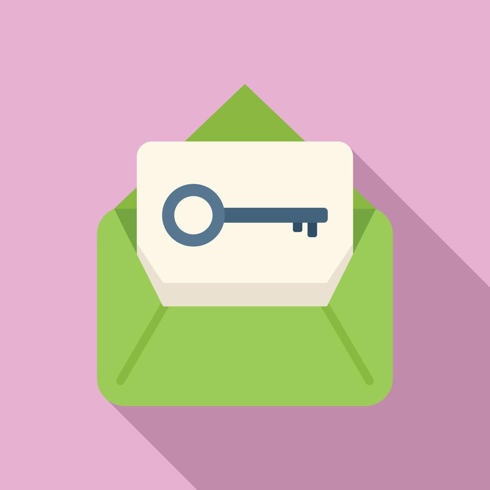 Mail password recovery icon flat vector. Cyber security vector