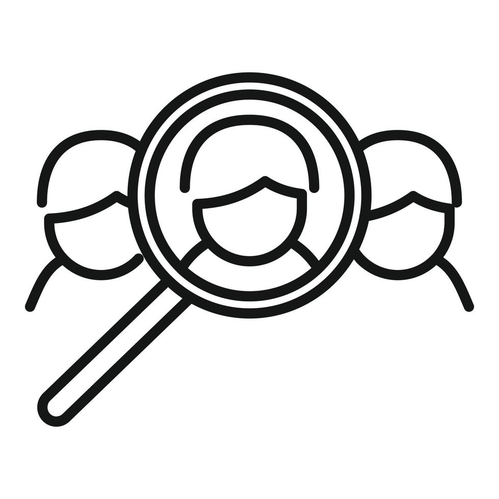 Company people icon outline vector. Target audience vector