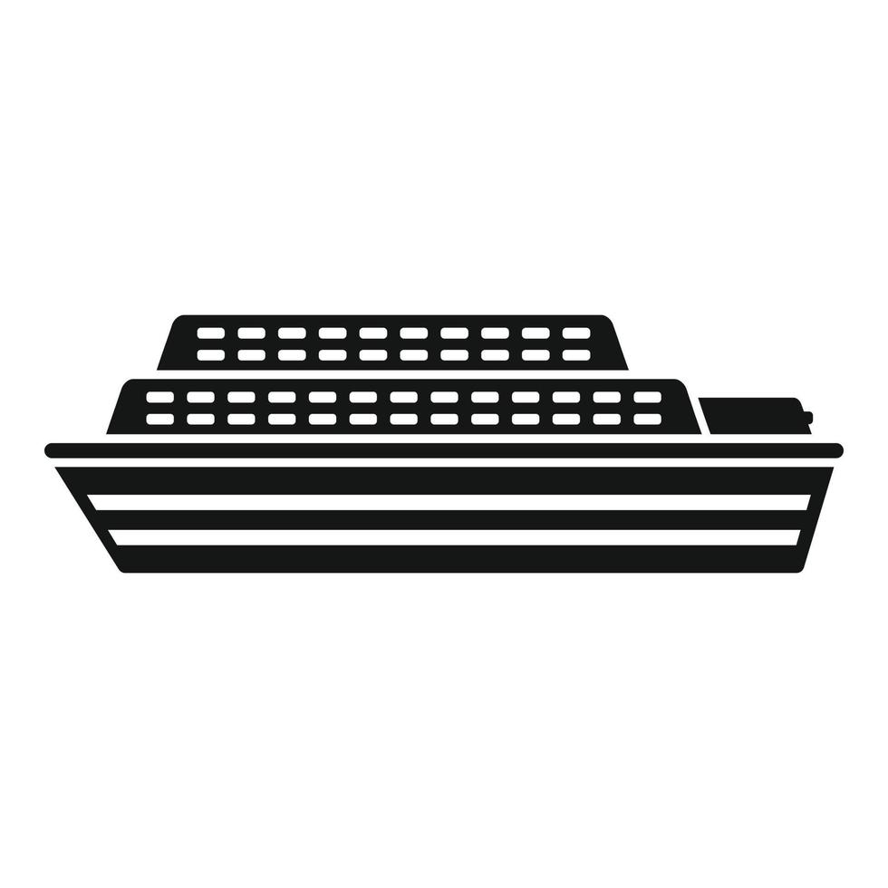 icono de transbordador rápido vector simple. barco fluvial