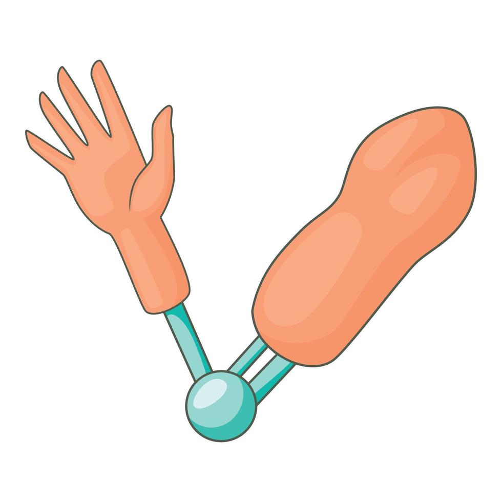 Artificial elbow joint icon, cartoon style vector