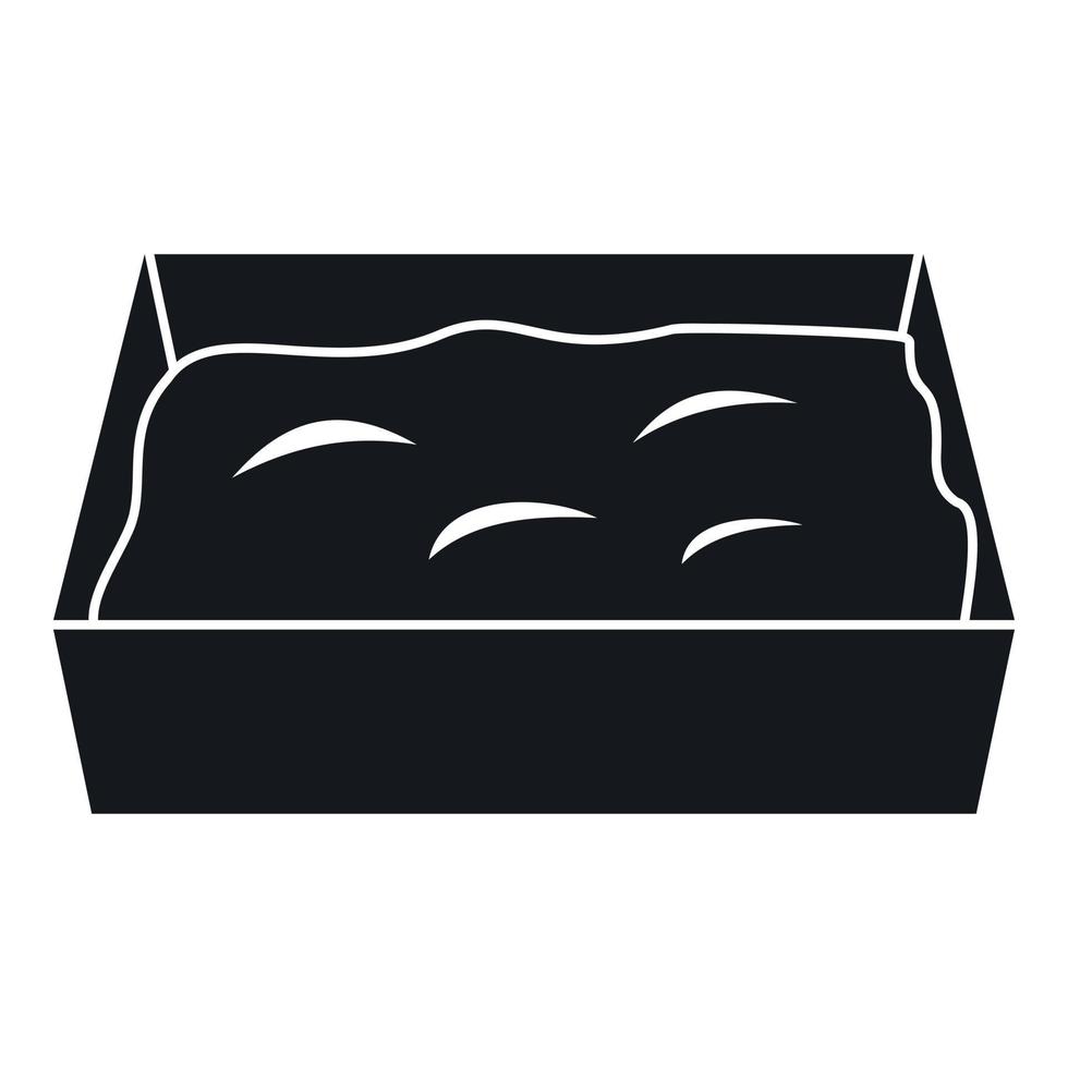 Cat toilet icon, simple style vector