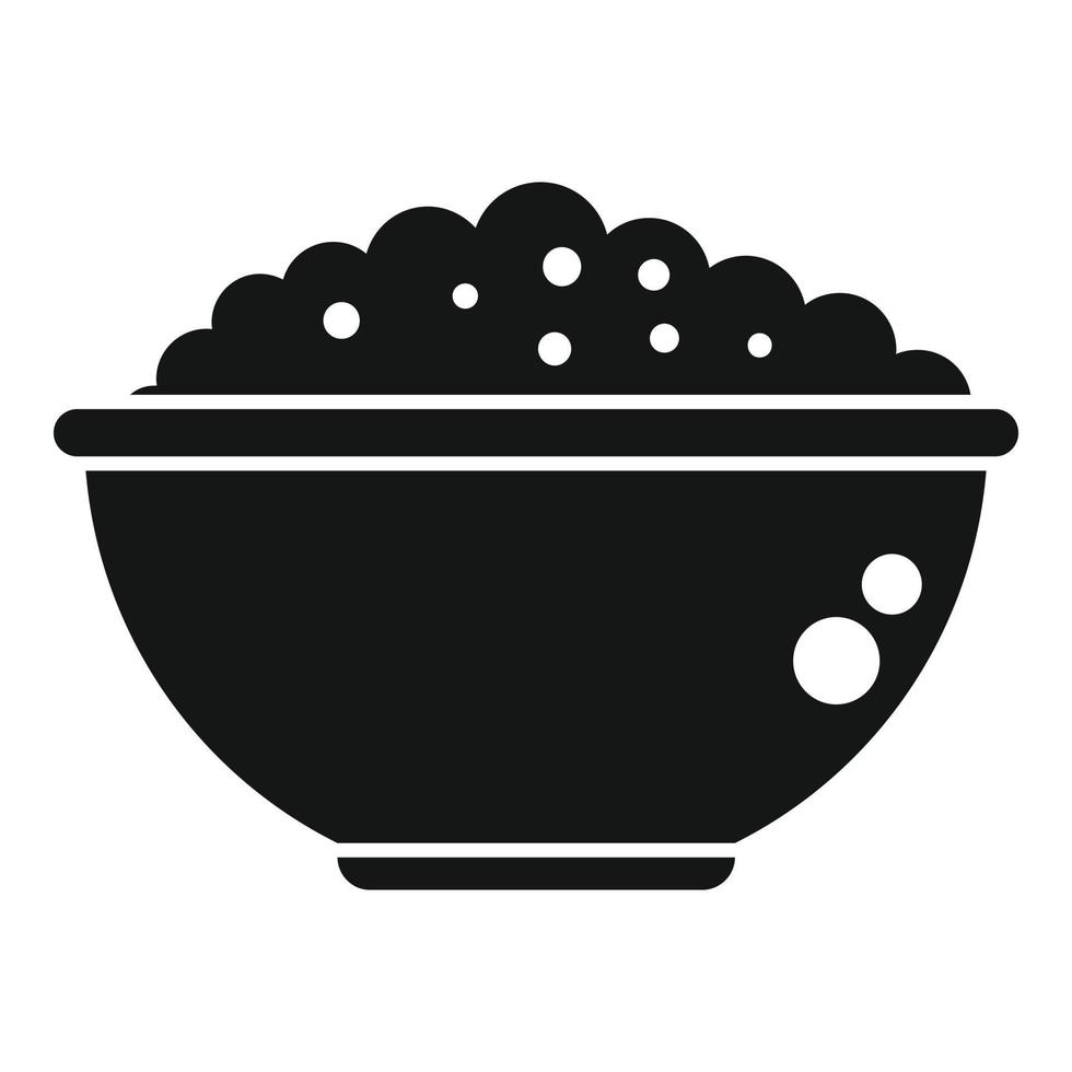 Milk cream bowl icon simple vector. Food production vector