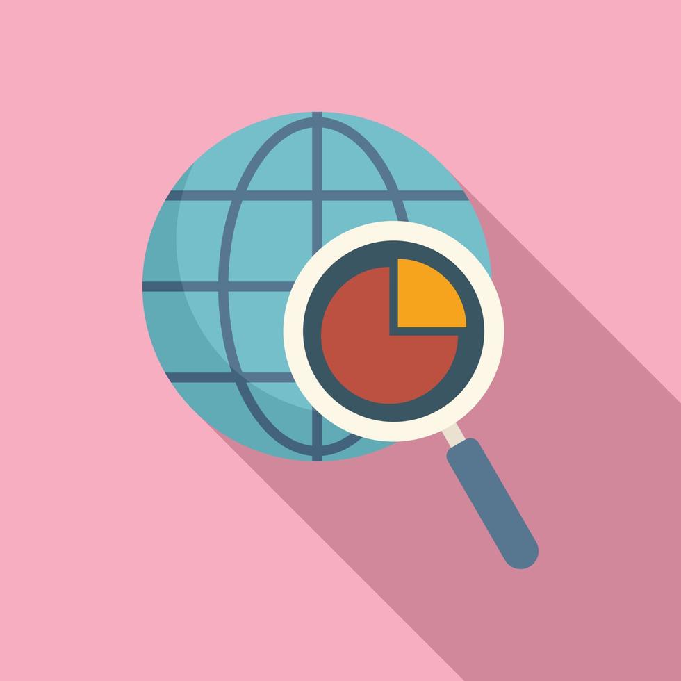 Global market icon flat vector. Target segment vector
