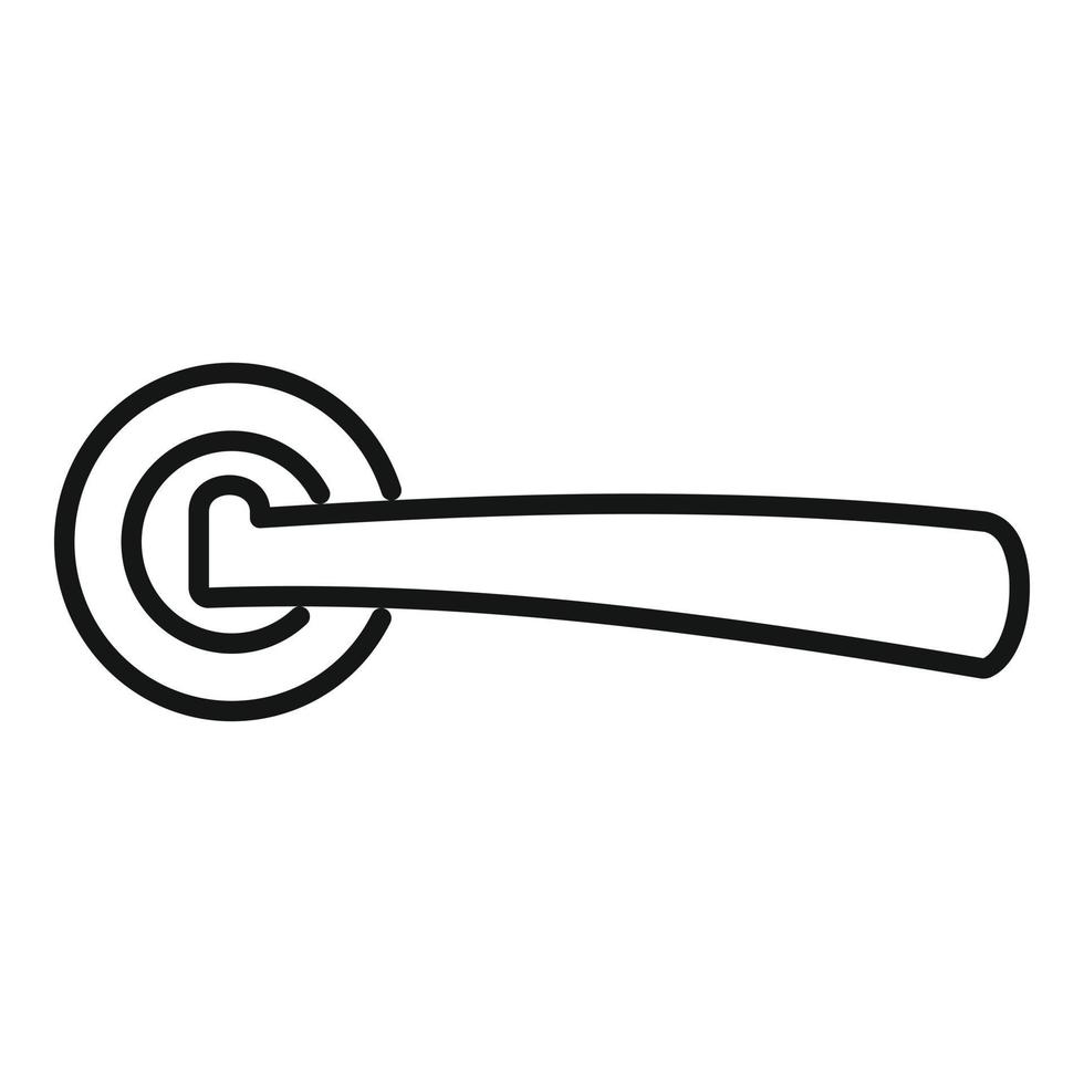 Old door handle icon outline vector. Metal front vector