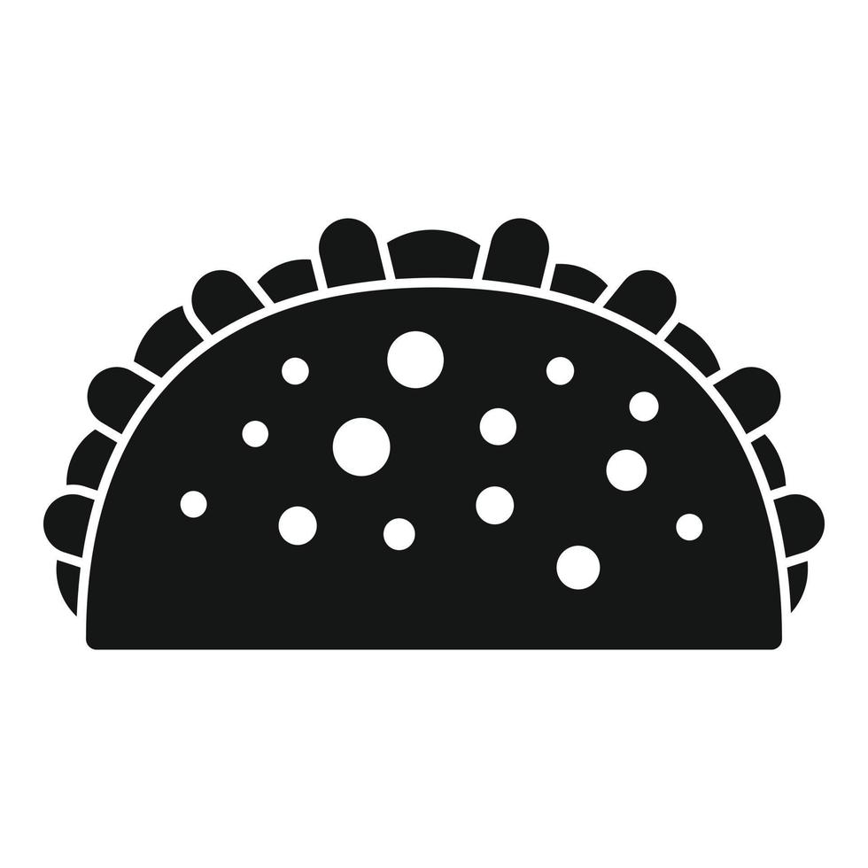 vector simple de icono de comida de taco. comida mexicana