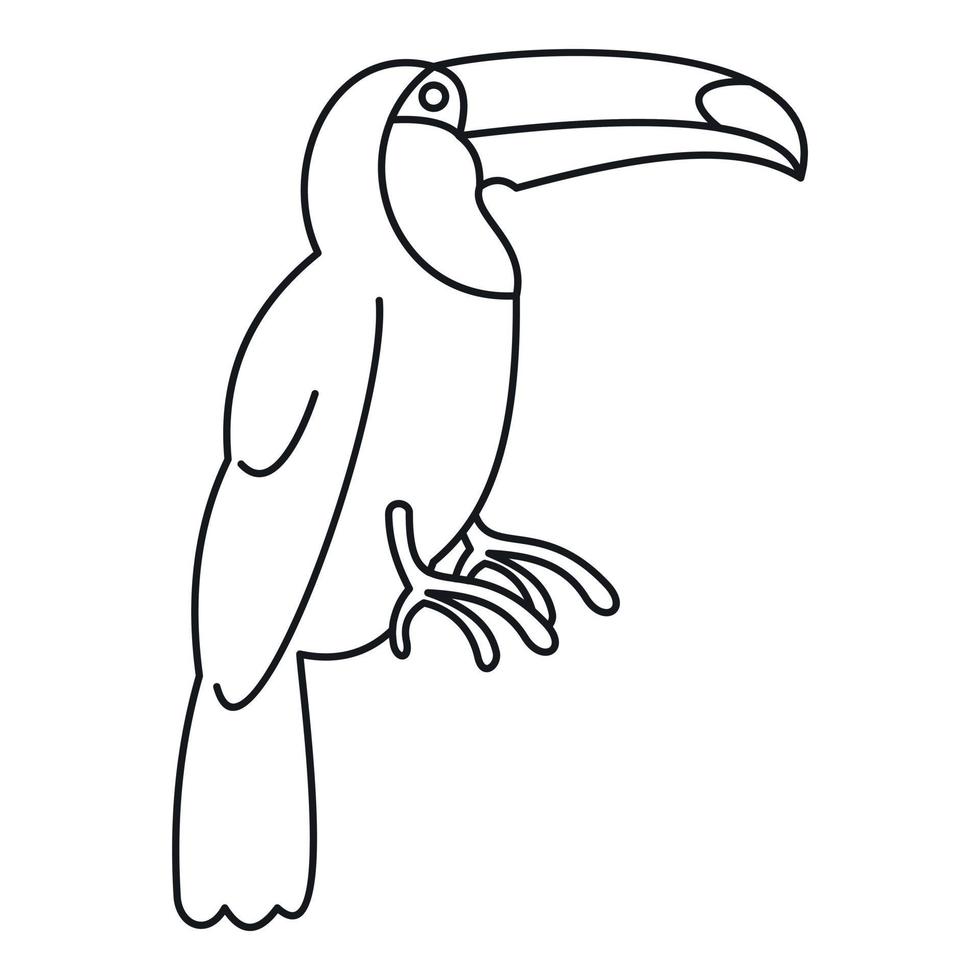 Toucan icon, simple style vector