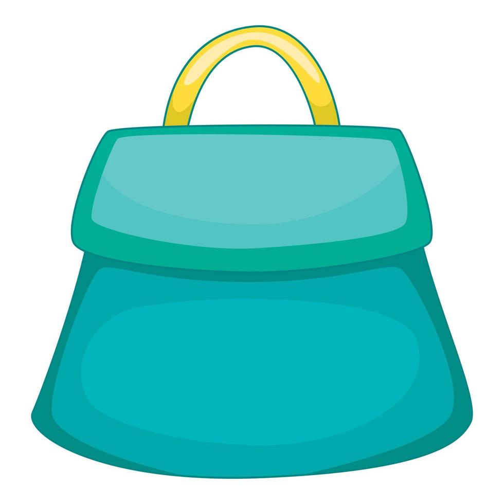 icono de bolsa de mujer pequeña, estilo de dibujos animados vector