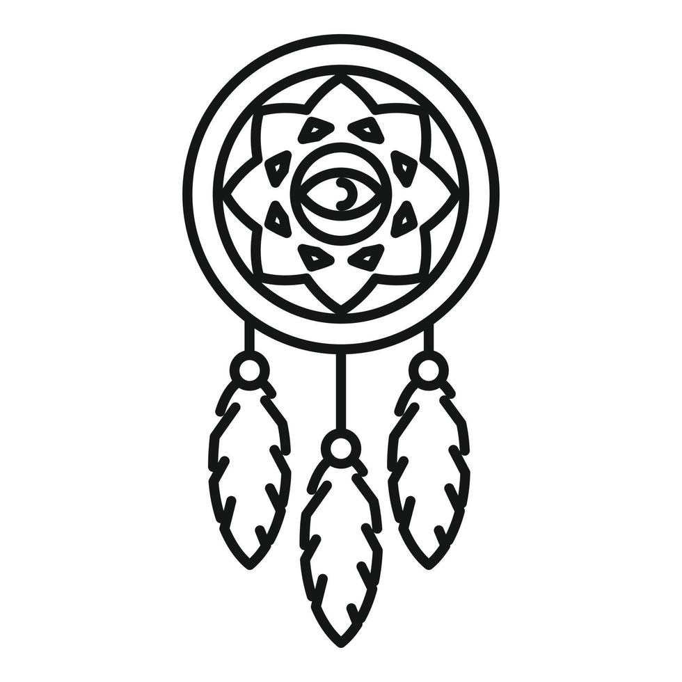 Dreamcatcher icon outline vector. Dream catcher 15205222 Vector