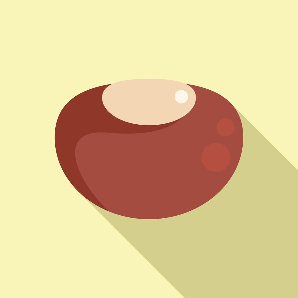 Fall chestnut icon flat vector. Autumn tree vector