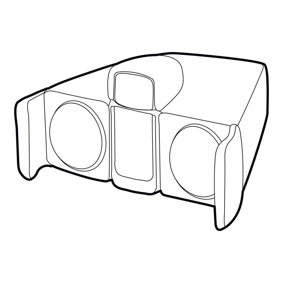 Binoculars icon, outline style vector