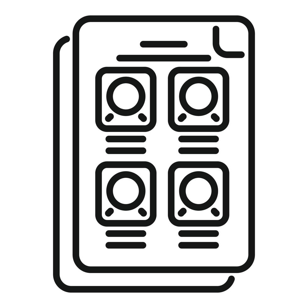 Client datasheet icon outline vector. Data crm vector