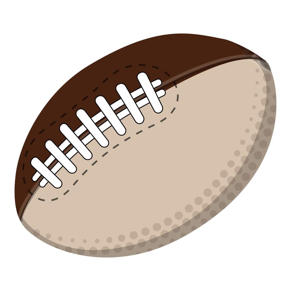 vector de dibujos animados de icono de pelota de fútbol americano. equipo de deporte