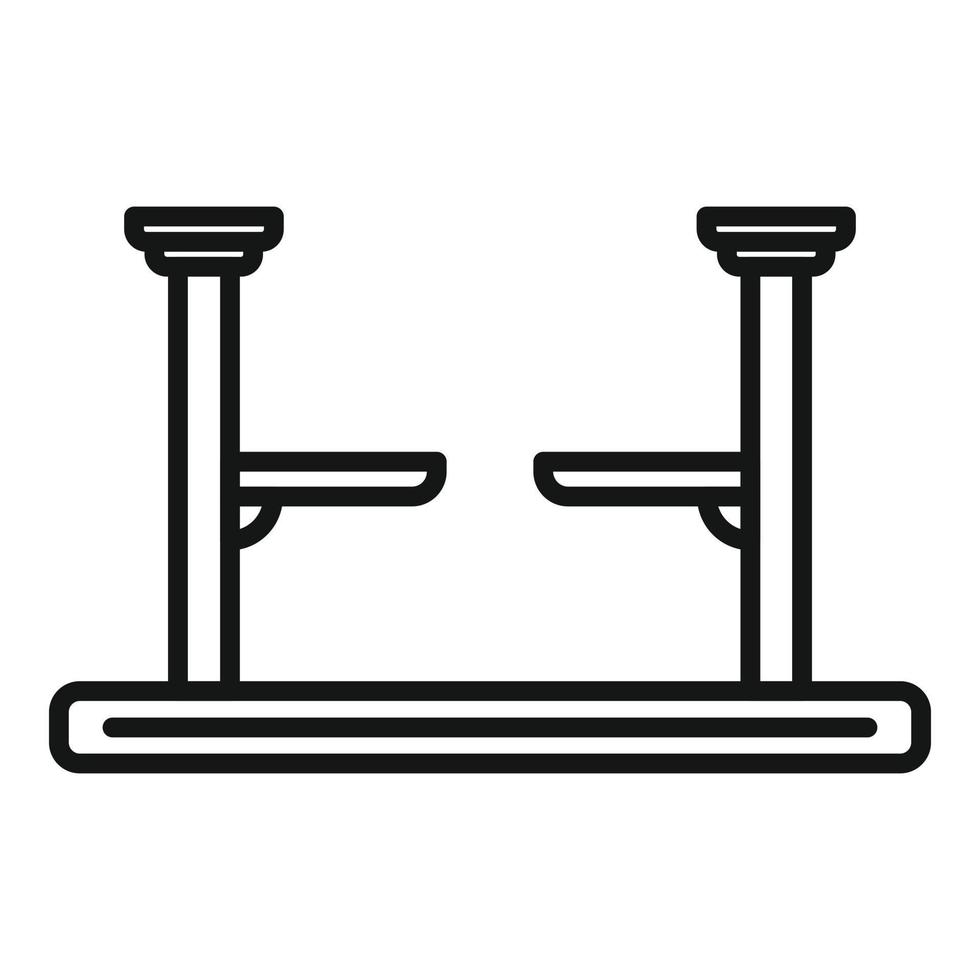 Check car lift icon outline vector. Auto garage vector