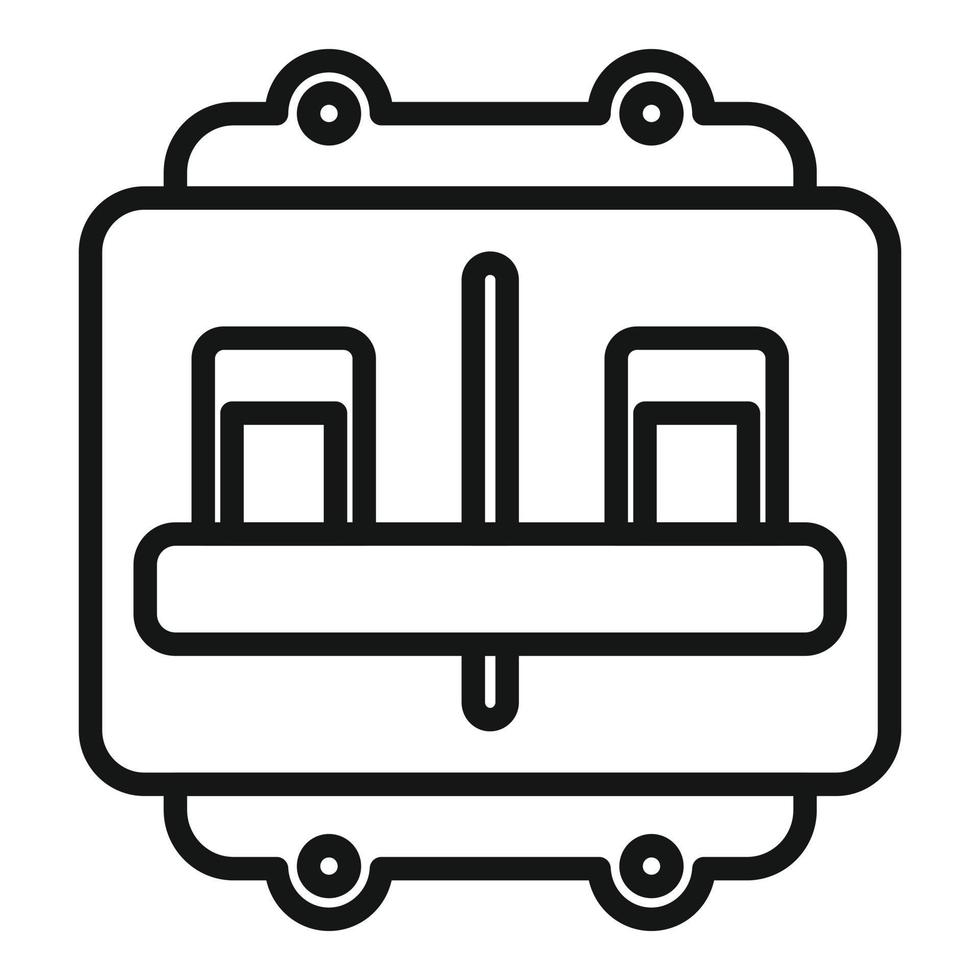 Breaker equipment icon outline vector. Circuit box vector