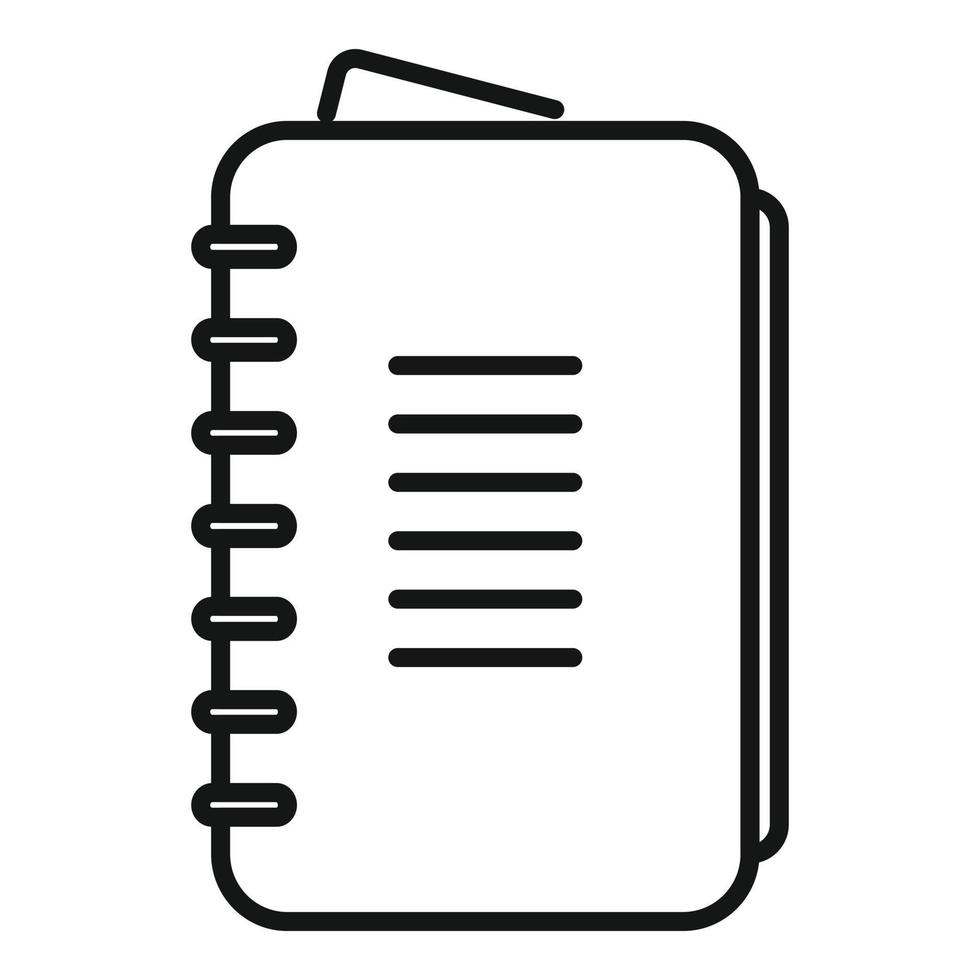 Notepad icon outline vector. Note book 14837580 Vector Art at Vecteezy