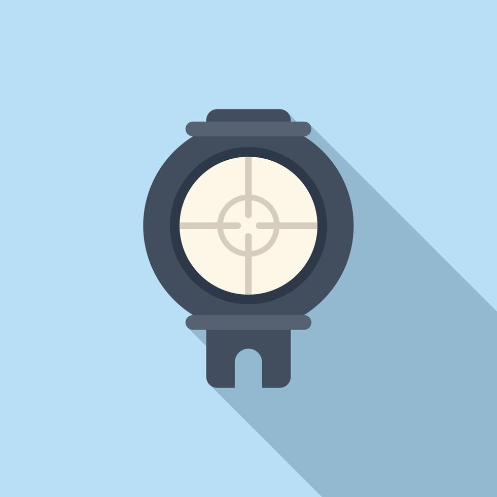 Scope icon flat vector. Rifle gun vector