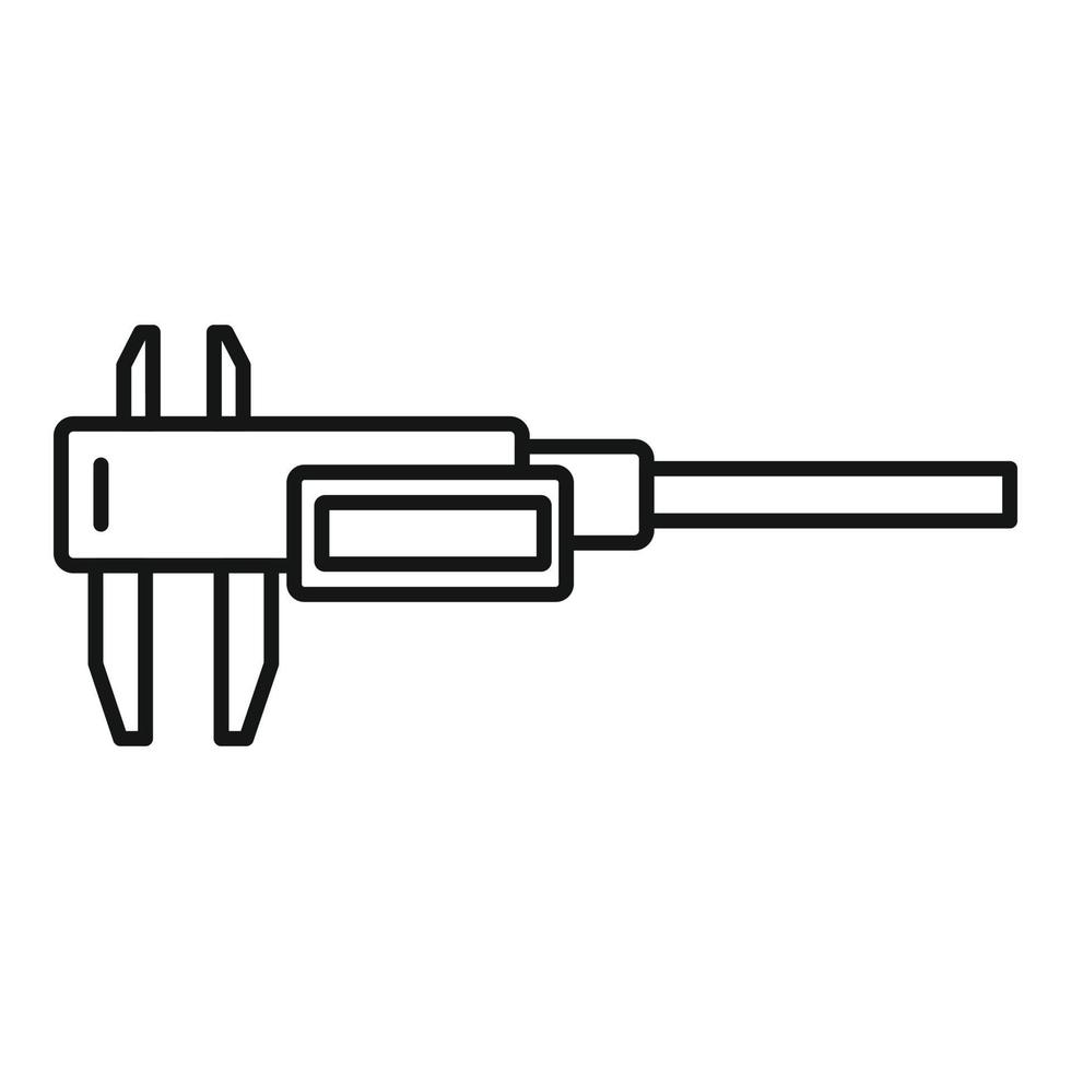 Metal caliper icon outline vector. Precision calliper vector