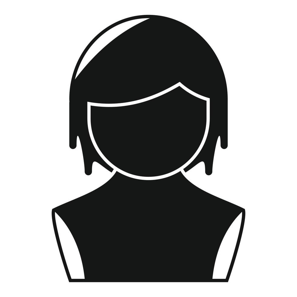 Man wig icon simple vector. Style hair vector