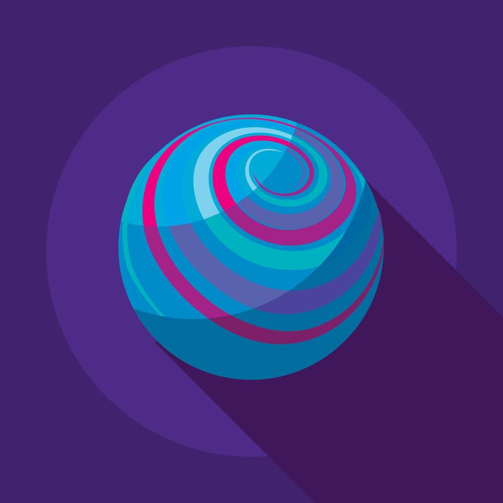 Far away planet icon, flat style vector