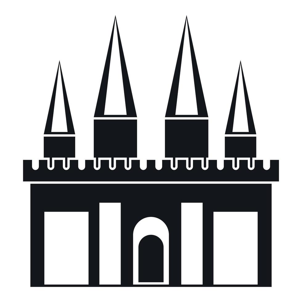 Kingdom palace icon, simple style vector