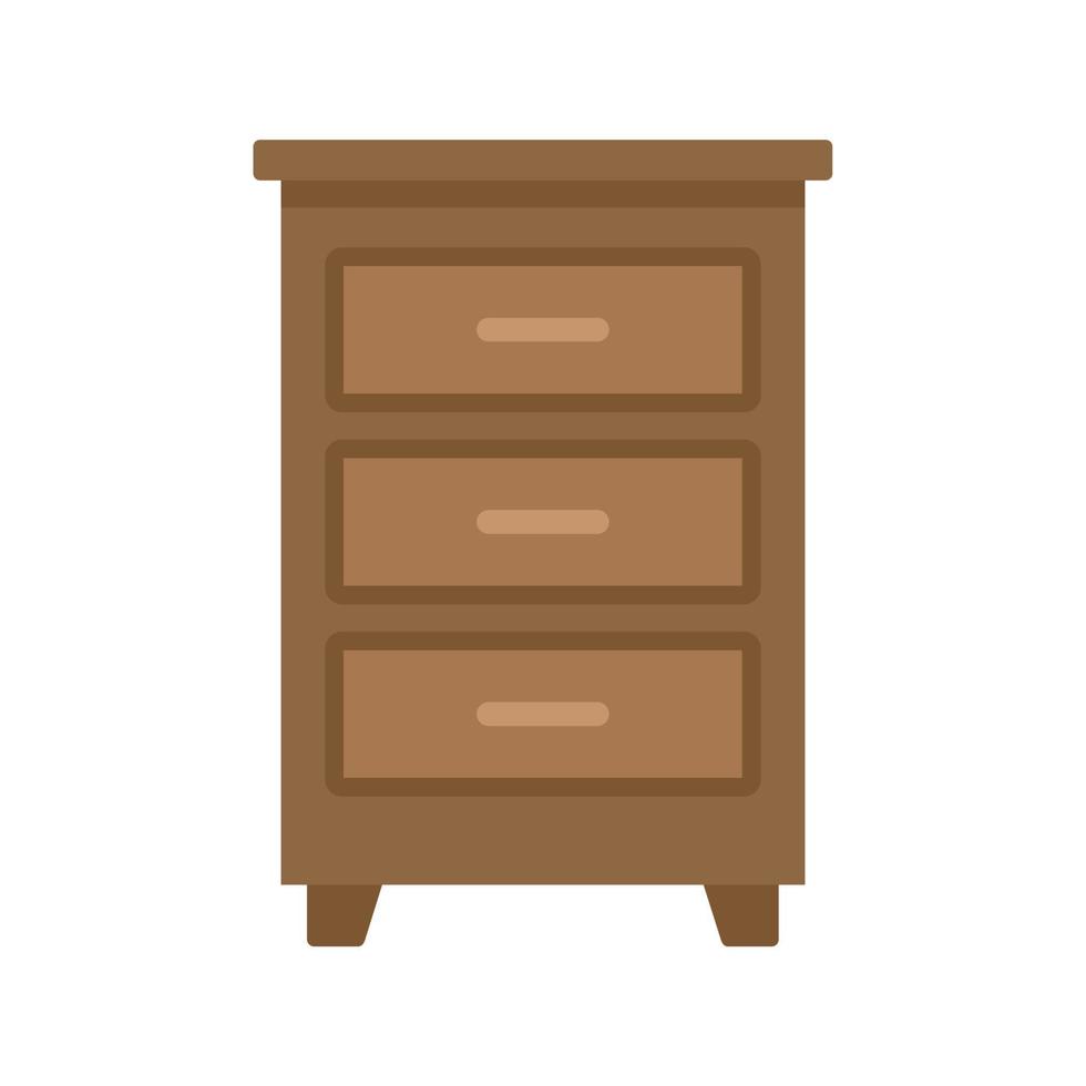 icono de cajón de documentos de madera vector aislado plano