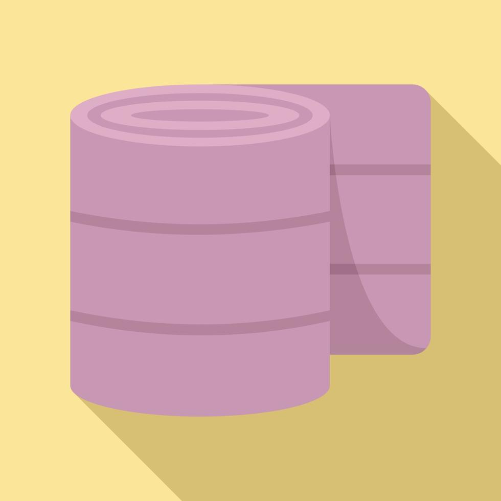 Textile roll bandage icon flat vector. Body damage vector